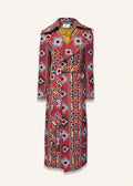 Long coat in chilli red