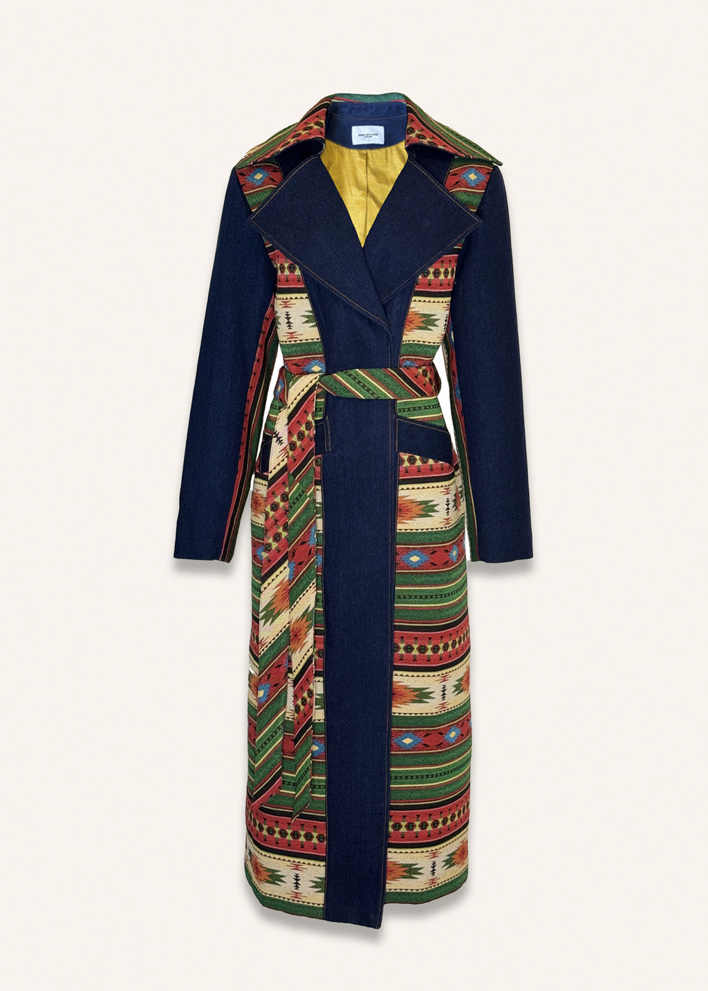 Long coat in forest mosaic