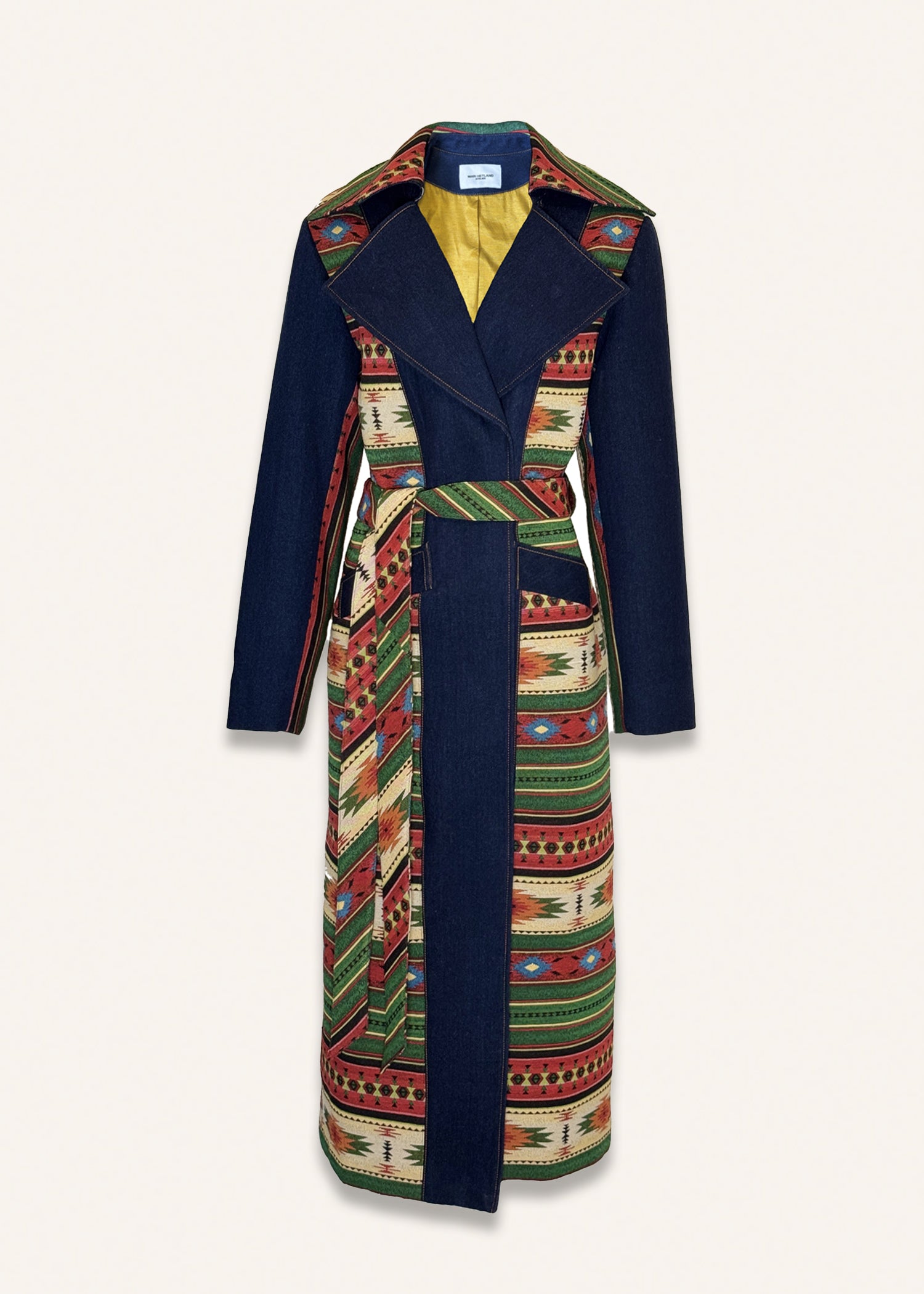 Long coat in forest mosaic