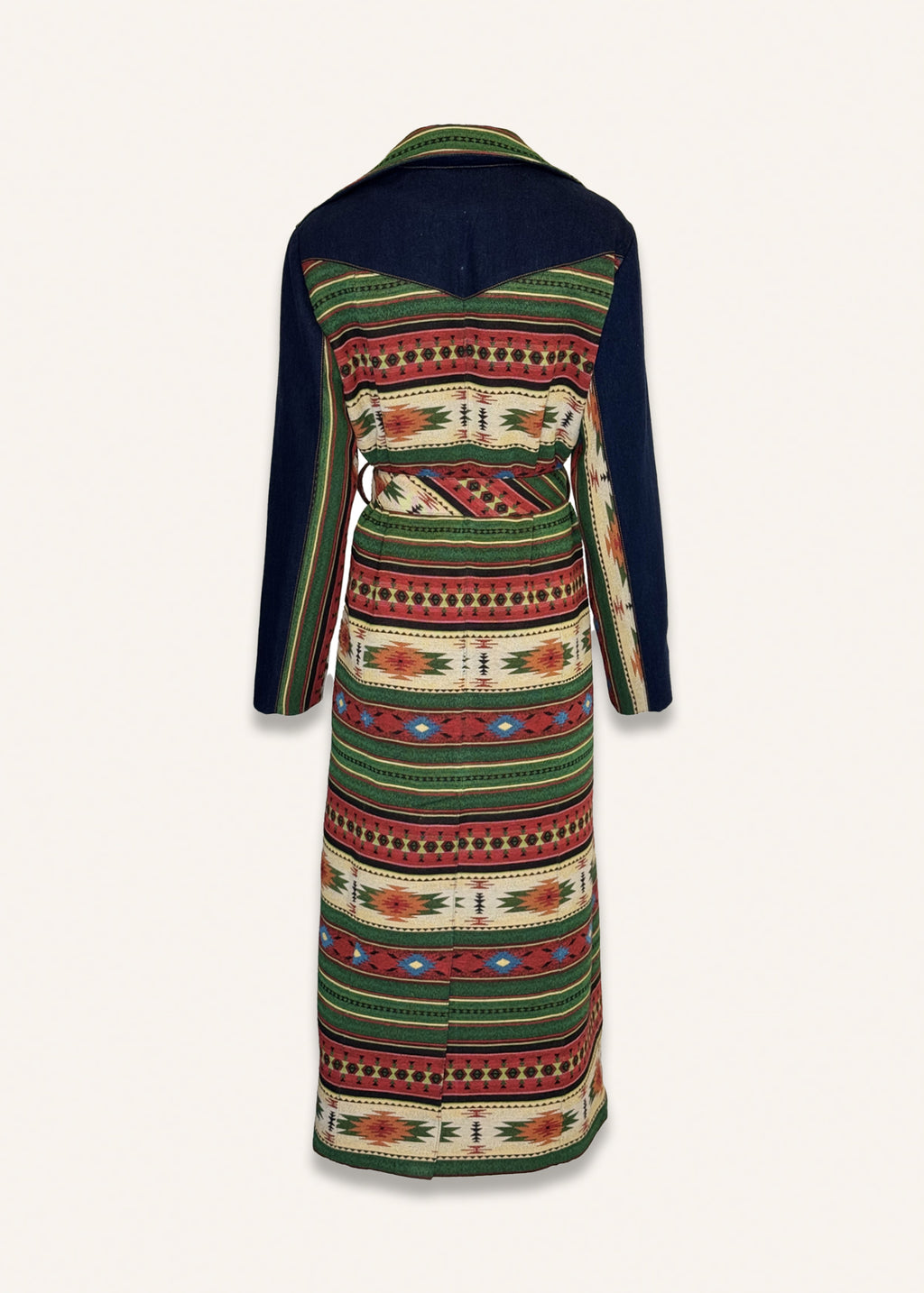 Long coat in forest mosaic