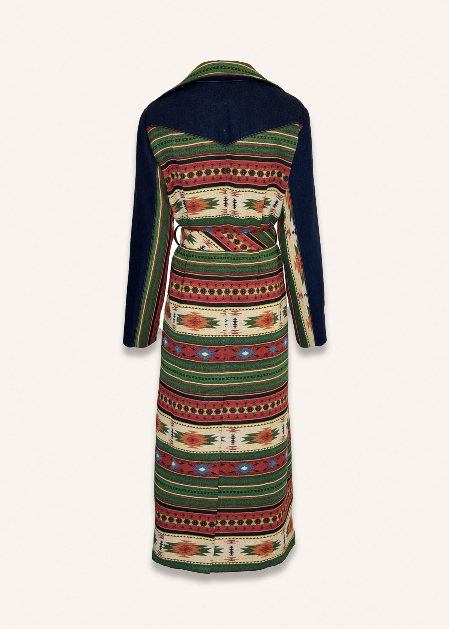 Long coat in forest mosaic