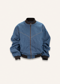 Bomber jacket in denim