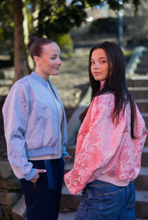 Bomber jacket in gardenia