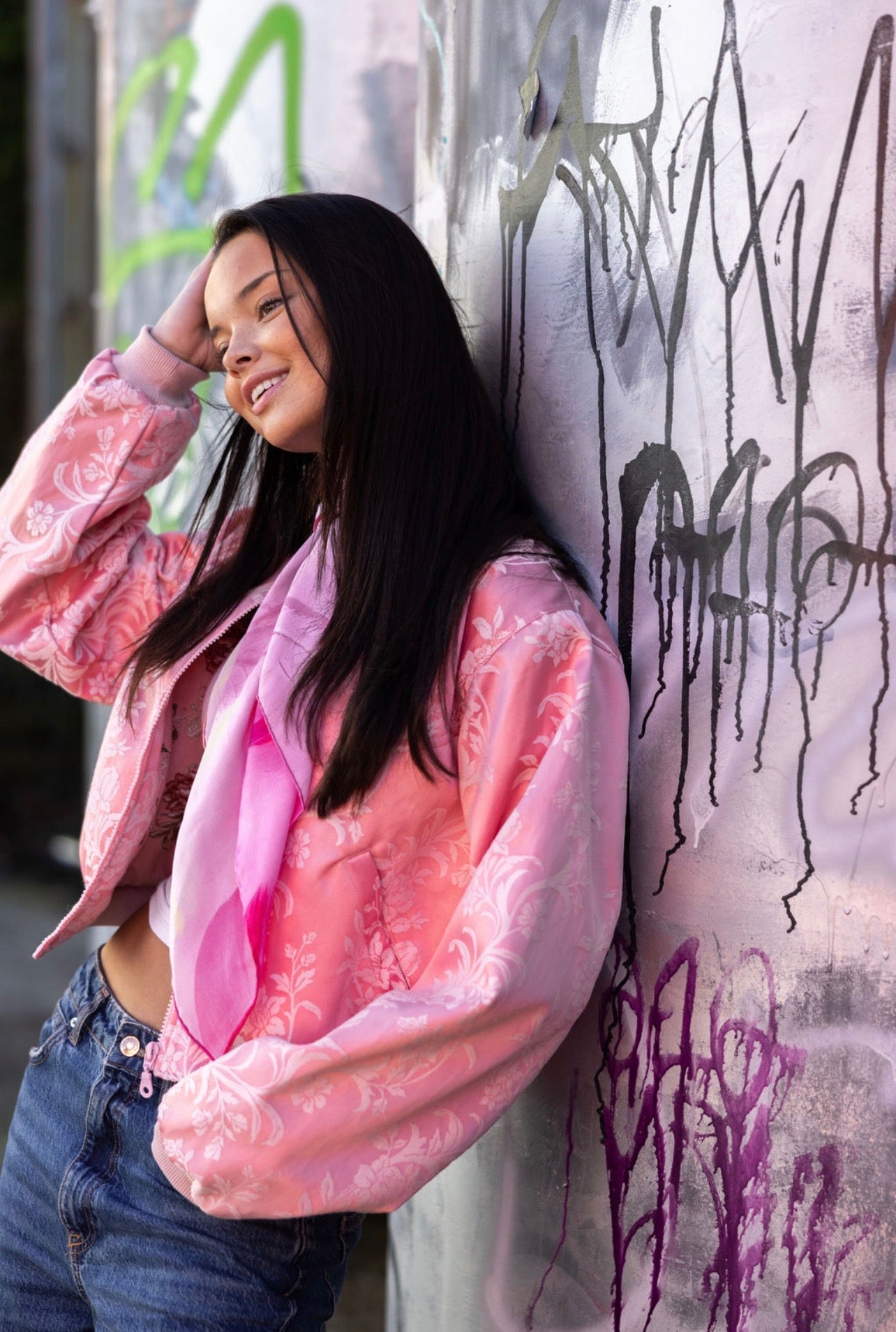 Bomber jacket in gardenia