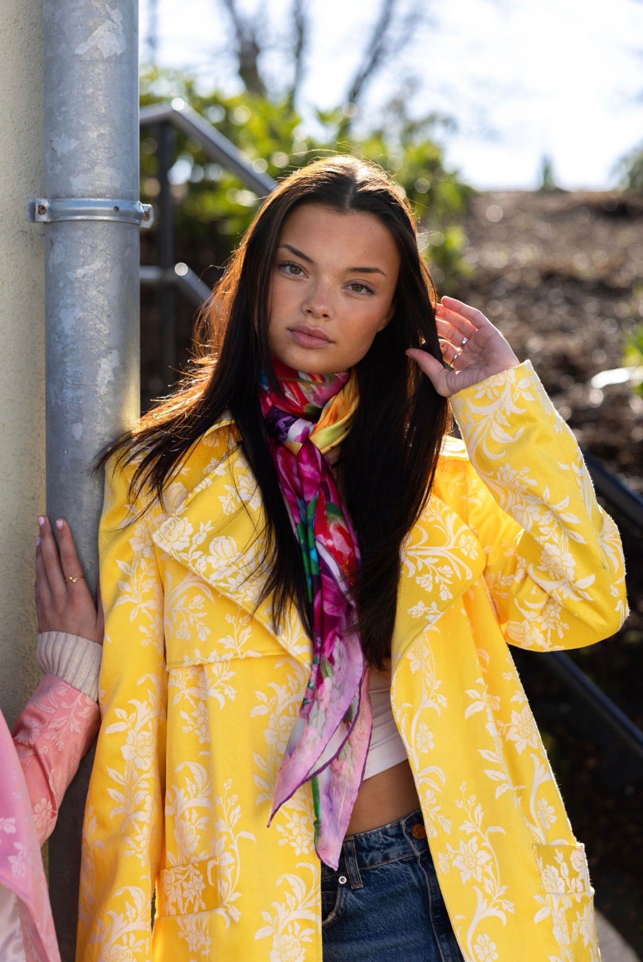 Long coat in yellow