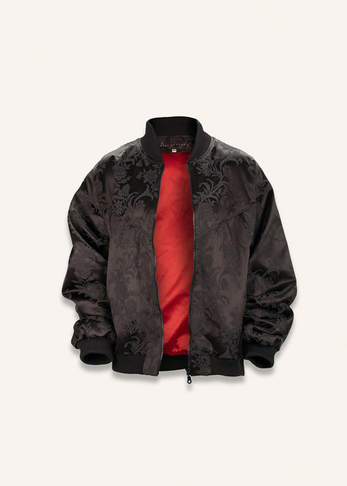 Bomber jacket in raven black