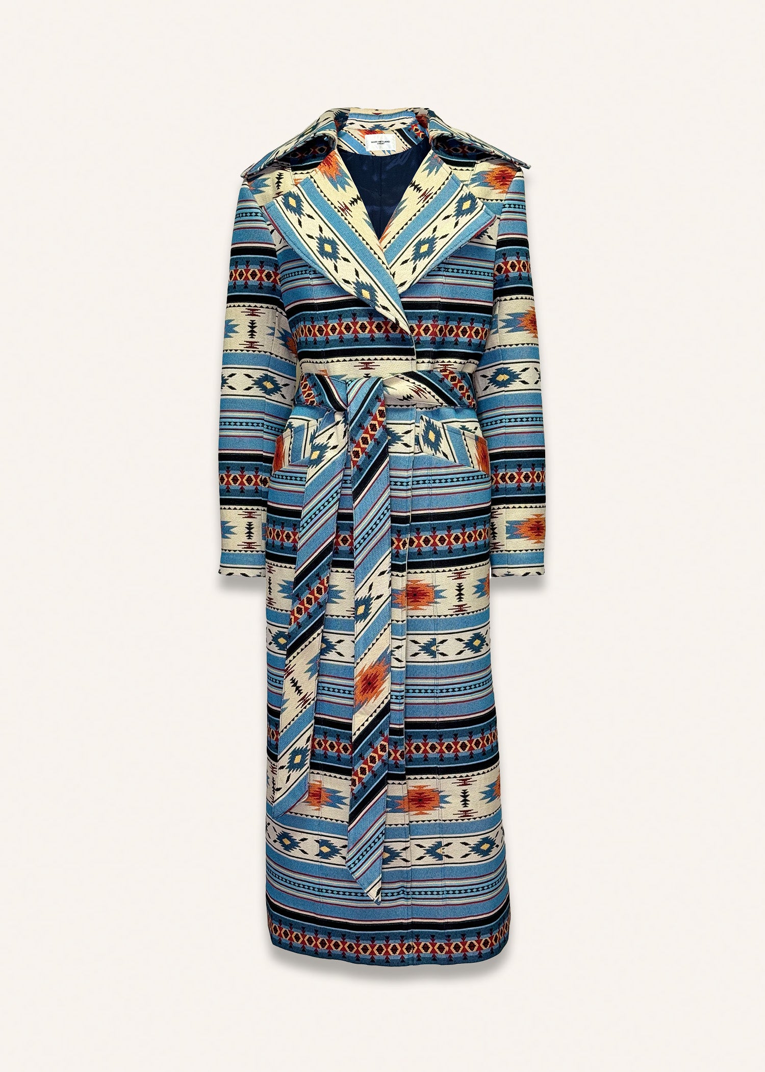 Long coat in ocean blue