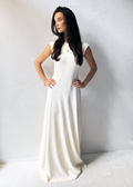 Linen dress in creme