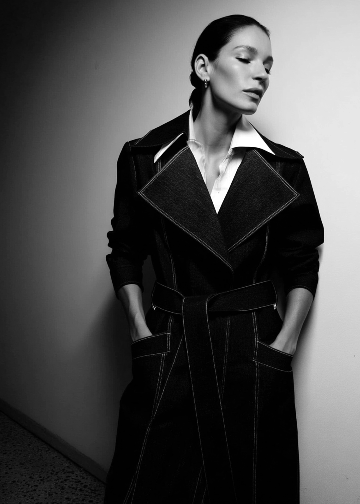 Midnight blue denim coat