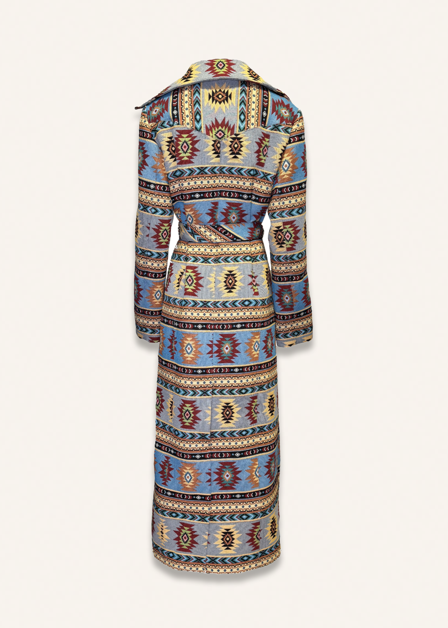 Long coat in sunset blue