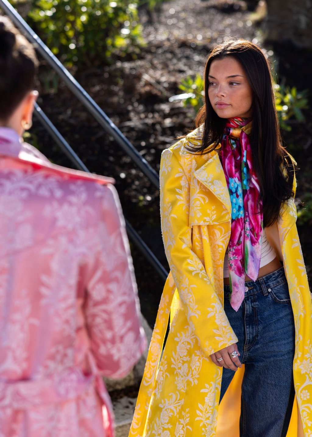 Long coat in yellow